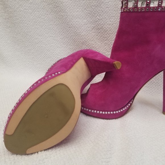 Hot pink new leather booties ! - Picture 5 of 6